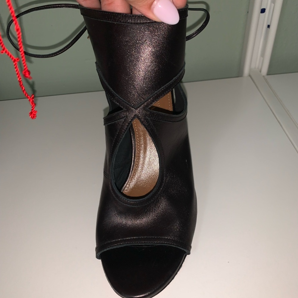 AUTHENTIC Black bootie heels AQUAZZURA